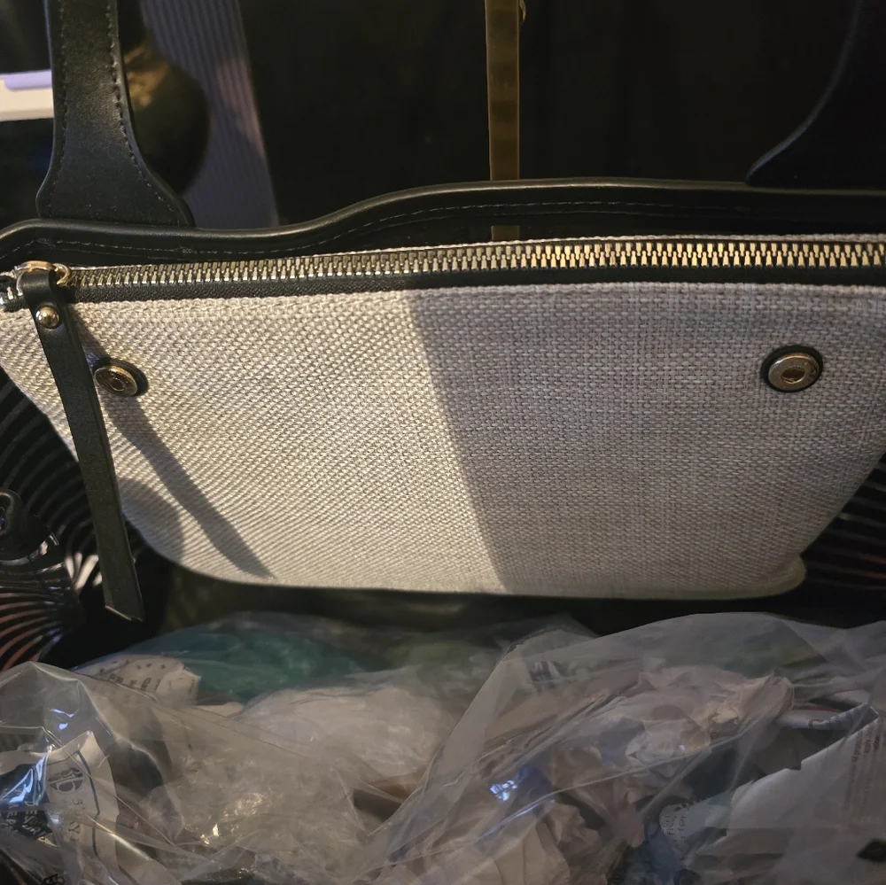 CLEAR BLack Striped Tote Bag - Picture 3 of 10